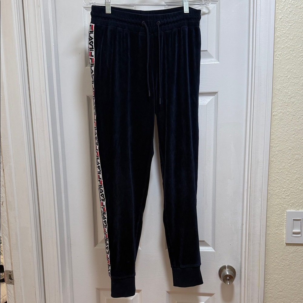Fila Velour Women’s Navy Blue Jogger Pants Size M